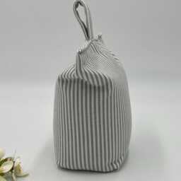 Stamford Striped Door Stop, Sophie Allport, Neutral Grey Decor, Filled - thumbnail 2
