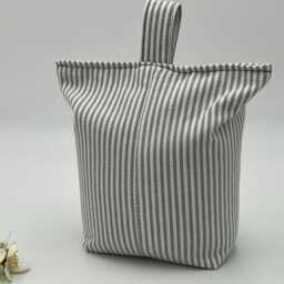 Stamford Striped Door Stop, Sophie Allport, Neutral Grey Decor, Filled - thumbnail 3