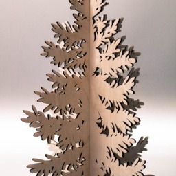 Laser Cut Wooden Christmas Tree, Baltic Birch, Mini Tree - thumbnail 2