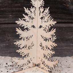 Laser Cut Wooden Christmas Tree, Baltic Birch, Mini Tree - thumbnail 3