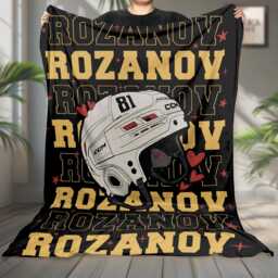 Rozanov Inspiring Fleece Blanket, Heated Rivalry Romance Hockey Rivals Couple Decor, Movie Book Fans Gift - thumbnail 1