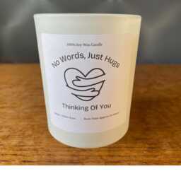No Words Just Hugs Candle, Bereavement Gift, Vegan Soy Wax, Highly Scented & Long Lasting - thumbnail 3
