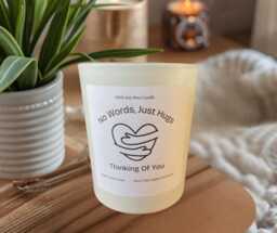 No Words Just Hugs Candle, Bereavement Gift, Vegan Soy Wax, Highly Scented & Long Lasting