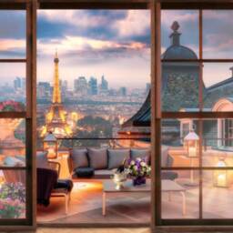 Paris View Wallpaper 3D Wall Sticker Decor Peel & Stick Mural Self Adhesive Exclusive Design - thumbnail 2