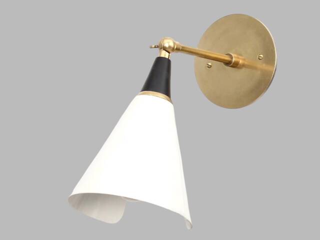 Vintage Inspired Brass Wall Sconce, Adjustable Reading Lamp - image 1