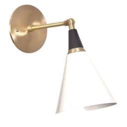 Vintage Inspired Brass Wall Sconce, Adjustable Reading Lamp - thumbnail 3