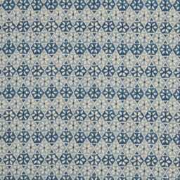 Handmade Lampshade Denim Blue Diamond Floral Geometric Fabric Drum, Retro Boho Light Shade For Table/Floor Lamp Or Ceiling Pendant - thumbnail 3