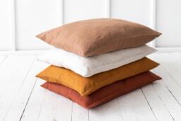 Linen Pillow Shams, Wowen Pillow, 100% Pillowcase. Decorative Cover. Any Size Body - thumbnail 1