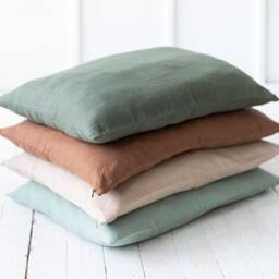 Linen Pillow Shams, Wowen Pillow, 100% Pillowcase. Decorative Cover. Any Size Body - thumbnail 3