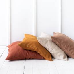 Linen Pillow Shams, Wowen Pillow, 100% Pillowcase. Decorative Cover. Any Size Body - thumbnail 2
