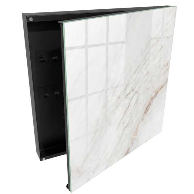 Cream Pattern Wall Mounted Key Cabinet, Creamy Box For Wall, Minimalist Textures, Lovers Of Peace & Elegance - image 1