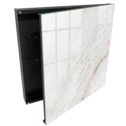 Cream Pattern Wall Mounted Key Cabinet, Creamy Box For Wall, Minimalist Textures, Lovers Of Peace & Elegance - thumbnail 1
