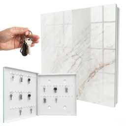 Cream Pattern Wall Mounted Key Cabinet, Creamy Box For Wall, Minimalist Textures, Lovers Of Peace & Elegance - thumbnail 2