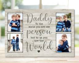 Gift For Dad Father's Day From The Kids, Daddy Children, Daughter Son, New Gift, Custom Photo Frame