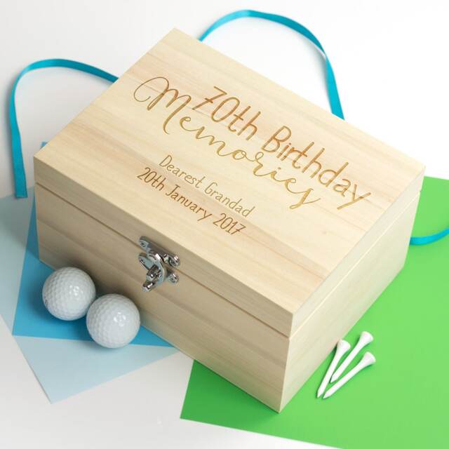 70Th Birthday Gift, Memories Keepsake Box - Personalised Memory Milestone Gift For Dad Mum Lc151 - image 1