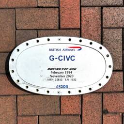British Airways Boeing 747 G-Civc Fuel Tank Access Panel Upcycled Clock Great Aviator Gift - thumbnail 1