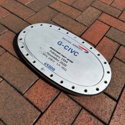 British Airways Boeing 747 G-Civc Fuel Tank Access Panel Upcycled Clock Great Aviator Gift - thumbnail 2