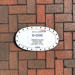 British Airways Boeing 747 G-Civc Fuel Tank Access Panel Upcycled Clock Great Aviator Gift - thumbnail 3