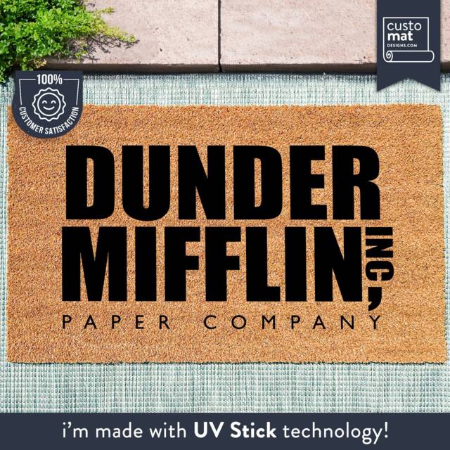 The Office Welcome Mat - Dunder Mifflin Paper Company Funny Doormat Quote Gift Tv Show - image 1
