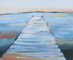 Wet Dock Archival Print Of Original Oil Painting Multiple Sizes - thumbnail 1