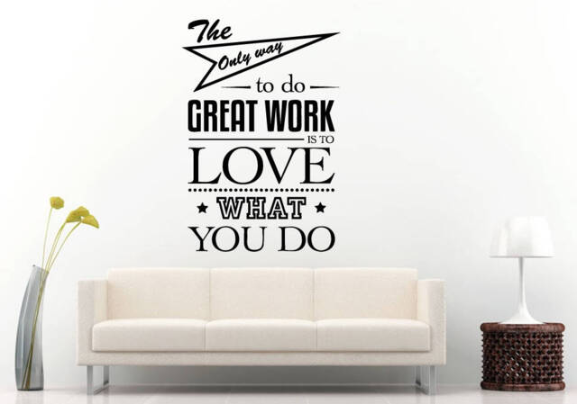 Great Work Love What You Do Achievement Motivation Quote Saying Citation Wall Sticker Decal Vinyl Mural Decor Art L234/ - image 1