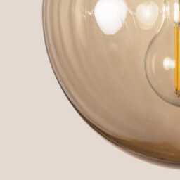 Kaja Vintage Pendant Light Mcm Hanging Handcrafted Glass Lamp Retro Ceiling Fixture Yugoslavia Gold Brass - thumbnail 2