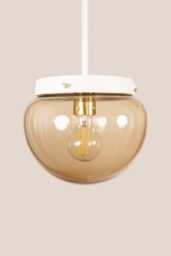 Kaja Vintage Pendant Light Mcm Hanging Handcrafted Glass Lamp Retro Ceiling Fixture Yugoslavia Gold Brass