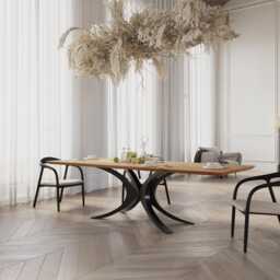Hardwood Oak Modern Dining Table 0121