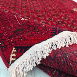 Handwoven Afghan Wool Rug 6.5x4.9 Ft Shiren Takab Tribal Carpet - thumbnail 4