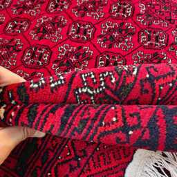 Handwoven Afghan Wool Rug 6.5x4.9 Ft Shiren Takab Tribal Carpet - thumbnail 3
