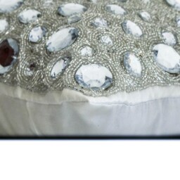 "Decorative Bling White Euro Pillow Cover 24""x24""/26""x26" - thumbnail 2