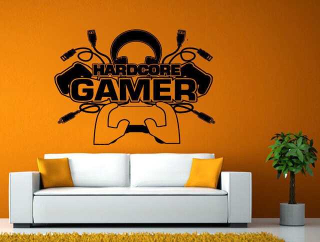 Video Game Controller Joystick Gamer Gaming We Love Let's Play Tv Wall Or Window Sticker Decal Vinyl Fathead Mural Decor L2029 - image 1
