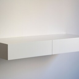 Minimalist White Floating Dressing Table/Vanity Shelf - thumbnail 3