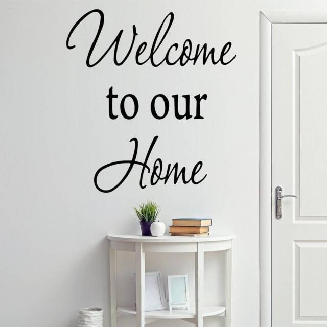 Vwaq Welcome To Our Home, Family Wall Decal Sticker 1614 - image 1