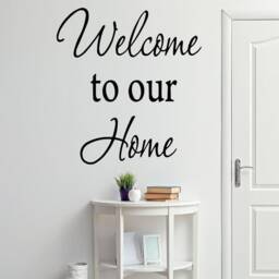 Vwaq Welcome To Our Home, Family Wall Decal Sticker 1614 - thumbnail 1