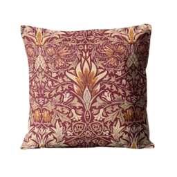 William Morris Snakeshead Velvet Cushion Cover - Arts & Crafts Pillow - thumbnail 1