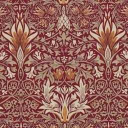 William Morris Snakeshead Velvet Cushion Cover - Arts & Crafts Pillow - thumbnail 2