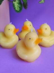 Yellow Duck Candle - Sculptural Paraffin Wax Animal Decor, Playful Funky Statement Piece - thumbnail 1