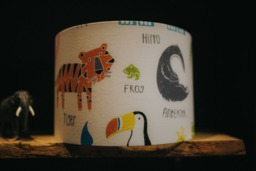 Animal Magic Lampshade Scion Kids Jungle Print, Handmade Drum Shade