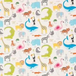 Animal Magic Lampshade Scion Kids Jungle Print, Handmade Drum Shade - thumbnail 2