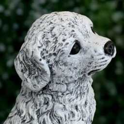 Concrete Labrador Statue Outdoor Dog Sculpture Cement Animal Decoration Front Door Ornament Lover Gift Handmade Yard Art - thumbnail 3