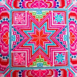 Embroidered Hmong Pillow Cover, Bohemian Cushion, Thai Home Decor - Cs101stwhi - thumbnail 3