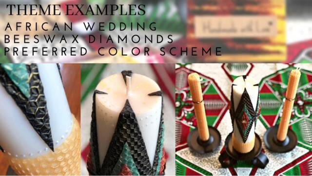 Custom X-Large, Unity Candle Set, Pure Beeswax, Custom Candles, Wedding Candle, Ceremony Candles - image 1