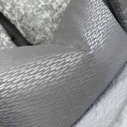Astrid Silver Cushion Cover, Luxurious Throw Pillow Cover For Sofa/Bed, Luxury Home Decor - Bedroom , Designer Fabric, Size 12x20 - thumbnail 4