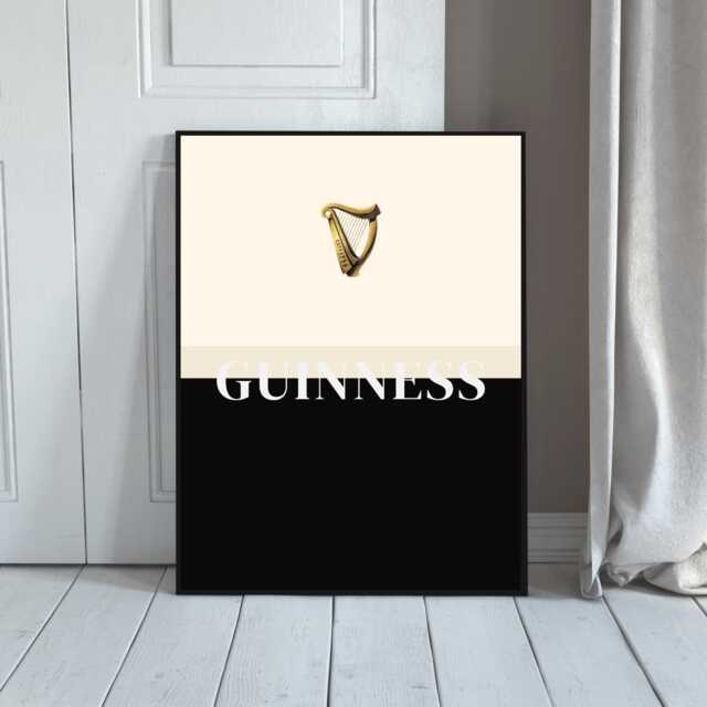 Guinness Print - Split The G Poster Irish Beer Wall Art Drinks Artwork Gift Bar Decor Glass - image 1