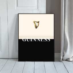 Guinness Print - Split The G Poster Irish Beer Wall Art Drinks Artwork Gift Bar Decor Glass - thumbnail 1