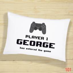 Personalised Gaming Pillow Case With 8 Different Controller Gamepad Design, Gifts For Boys & Cute Room Decor Girls, Man Cave Accessories - thumbnail 2