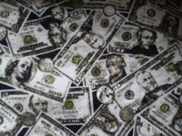 Dollar Bills Theme Double Sided Flannel Baby Blanket - thumbnail 1