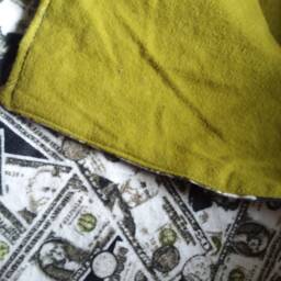 Dollar Bills Theme Double Sided Flannel Baby Blanket - thumbnail 2