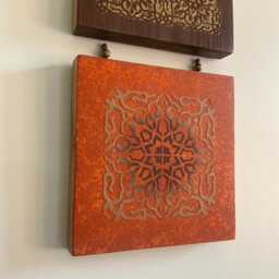 Indian Style Wall Decor in Orange, Terracotta & Bronze - thumbnail 4